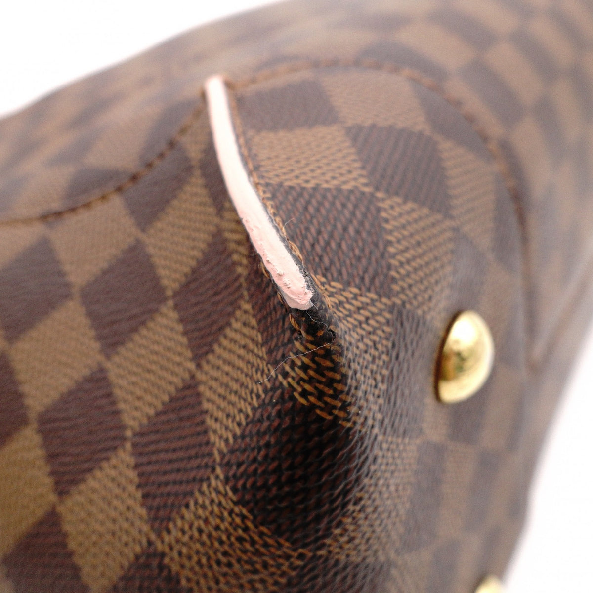 LOUIS VUITTON Caissa Hobo Rose Ballerine Damier Ébène Handbag, Leather/PVC, Brown, Women's