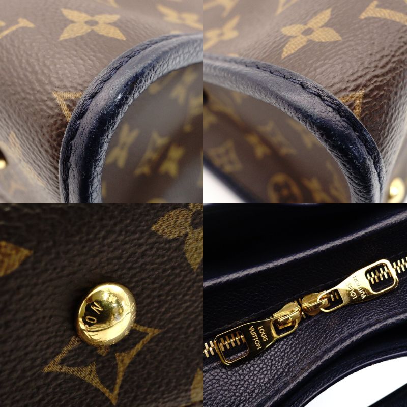 Louis Vuitton LOUIS VUITTON Monogram Canvas Popincourt PM Handbag M43434 Brown × Blue 2-Way Crossbody 7-9-511