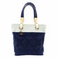 CHANEL Paris Biarritz PM Tote Bag Canvas Navy × Green Shoulder CC Logo R8020219