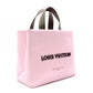 LOUIS VUITTON Shopper Tote MINI Handbag Leather Pink Khaki 2-Way Crossbody Logo