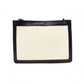 BALENCIAGA Navy Pouch Shoulder Bag, Canvas, Black