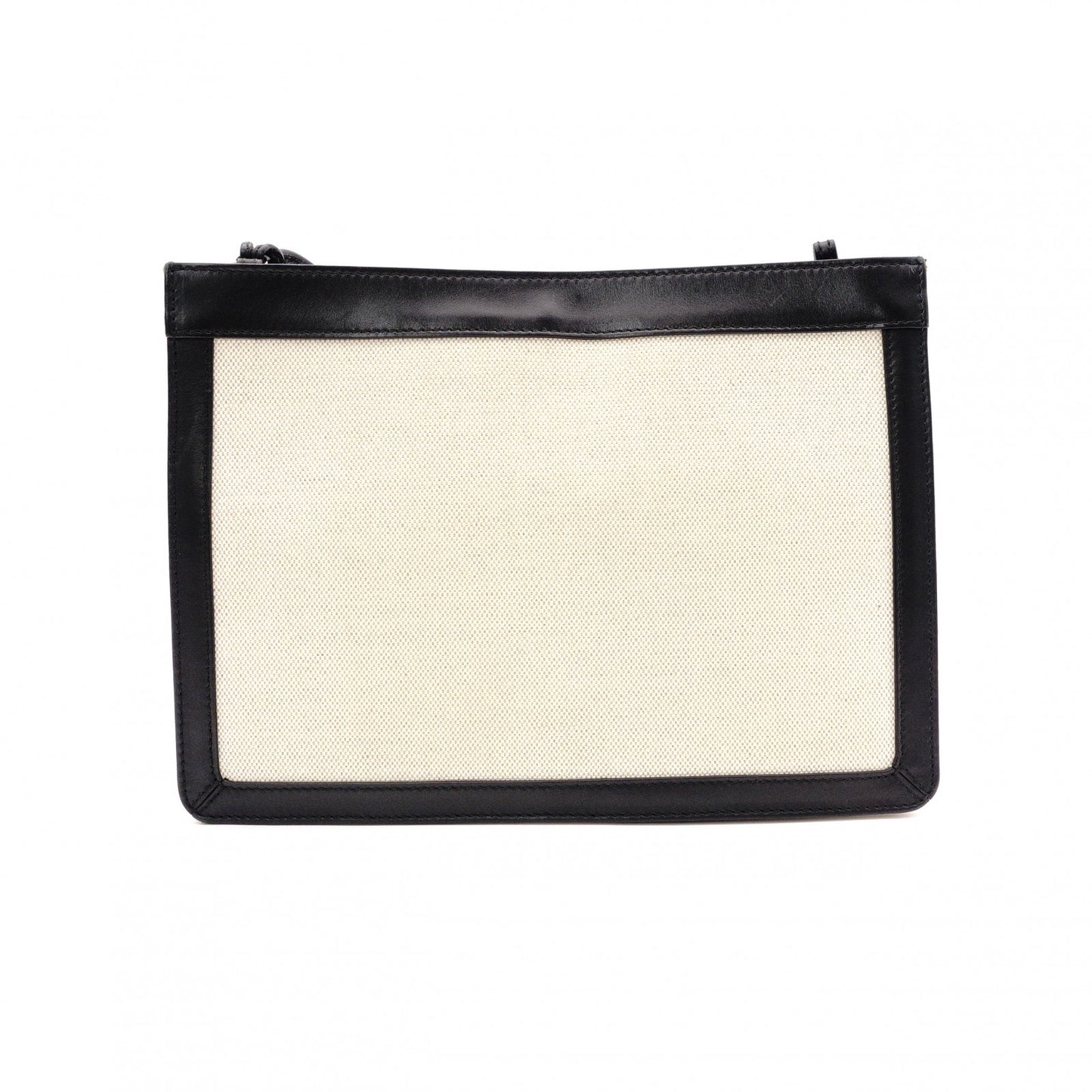 BALENCIAGA Navy Pouch Shoulder Bag, Canvas, Black