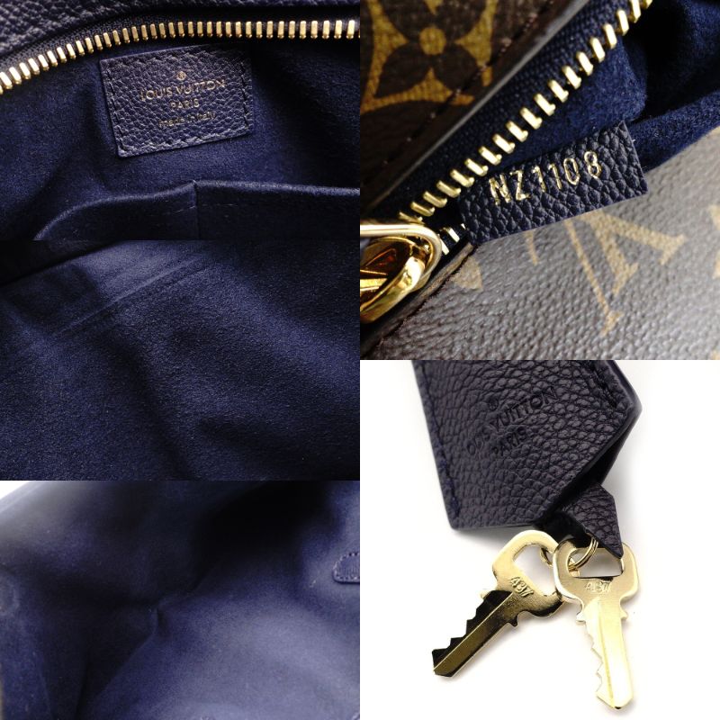 Louis Vuitton LOUIS VUITTON Monogram Canvas Popincourt PM Handbag M43434 Brown × Blue 2-Way Crossbody 7-9-511