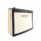 BALENCIAGA Navy Pouch Shoulder Bag, Canvas, Black