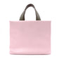 LOUIS VUITTON Shopper Tote MINI Handbag Leather Pink Khaki 2-Way Crossbody Logo