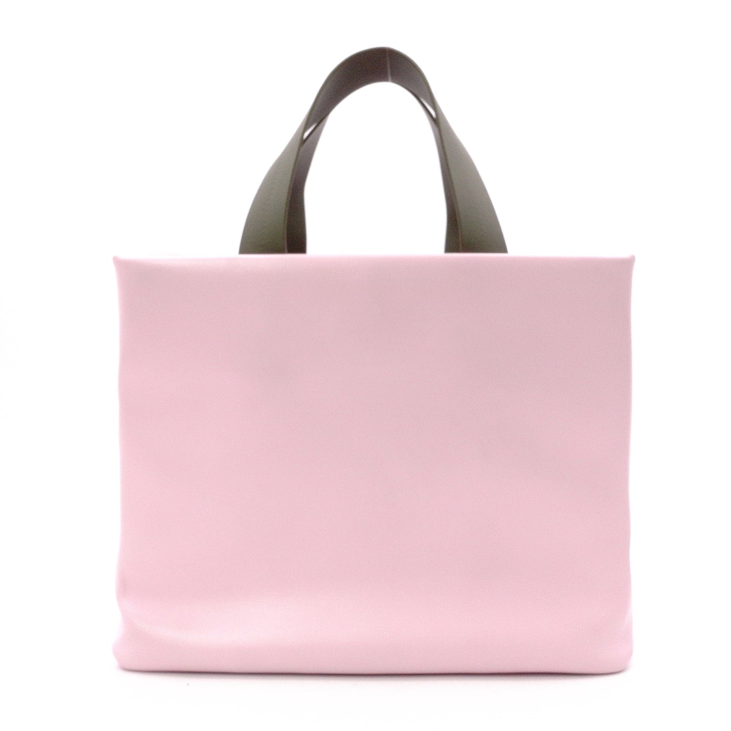 LOUIS VUITTON Shopper Tote MINI Handbag Leather Pink Khaki 2-Way Crossbody Logo