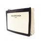 BALENCIAGA Navy Pouch Shoulder Bag, Canvas, Black