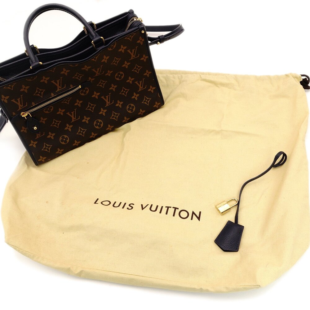 Louis Vuitton LOUIS VUITTON Monogram Canvas Popincourt PM Handbag M43434 Brown × Blue 2-Way Crossbody 7-9-511