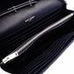Saint Laurent Cassandra Chain Wallet Navy Leather Silver Hardware Crossbody R8020086