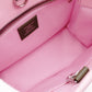 LOUIS VUITTON Shopper Tote MINI Handbag Leather Pink Khaki 2-Way Crossbody Logo