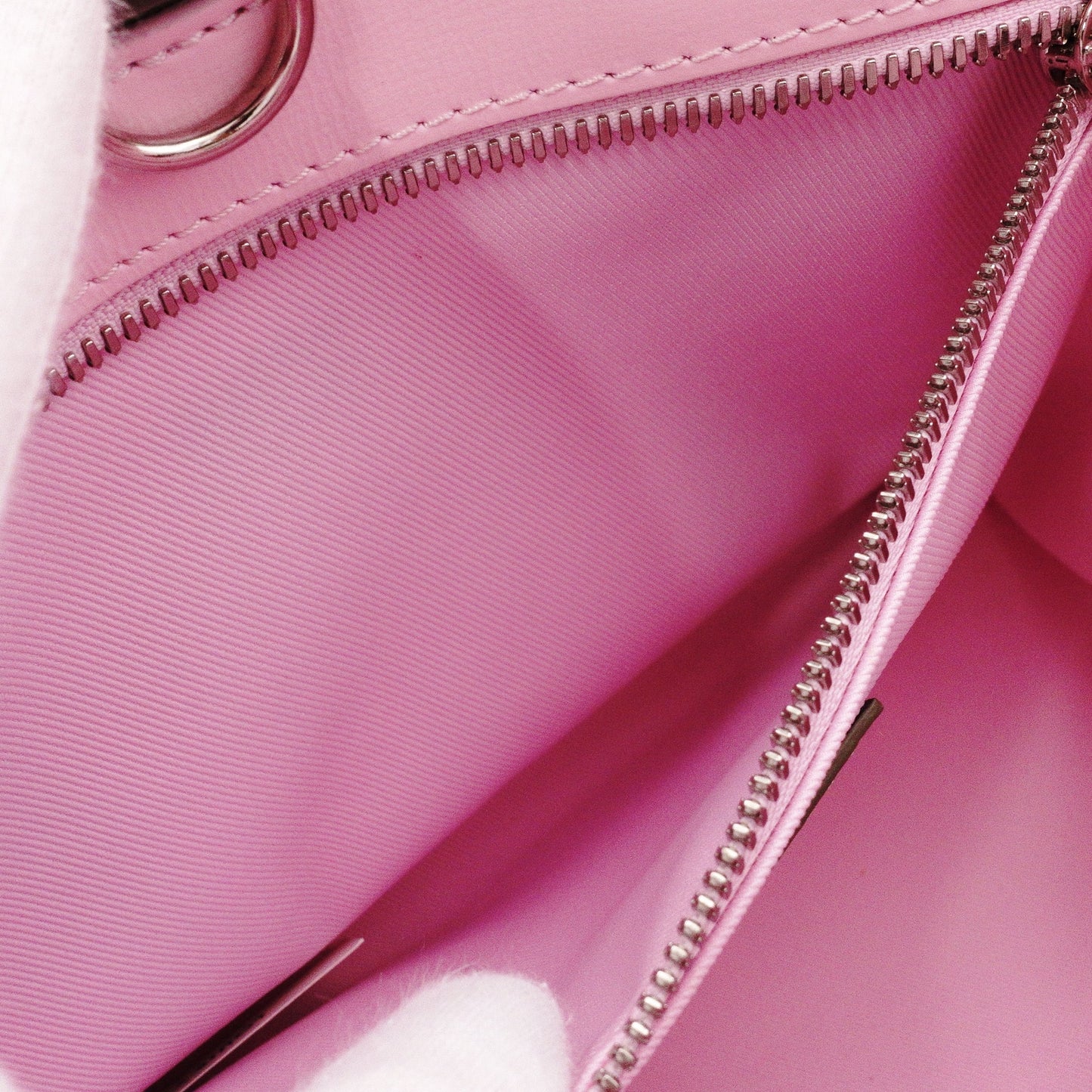 LOUIS VUITTON Shopper Tote MINI Handbag Leather Pink Khaki 2-Way Crossbody Logo