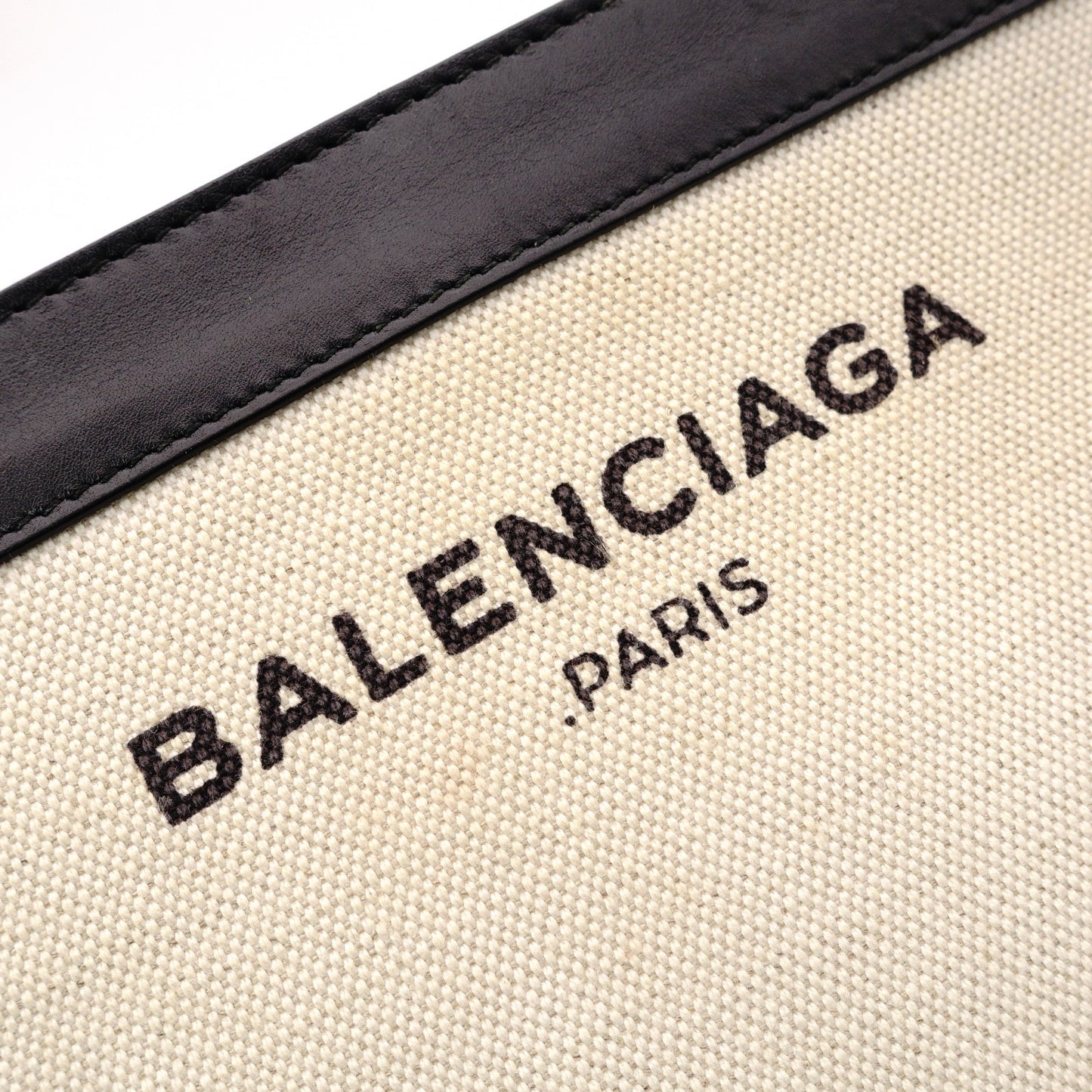 BALENCIAGA Navy Pouch Shoulder Bag, Canvas, Black