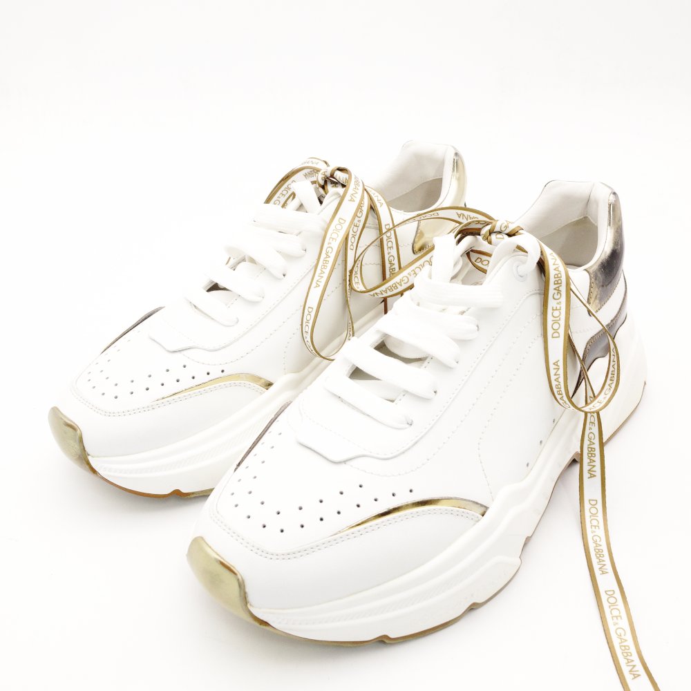 Dolce & Gabbana Daymaster Sneakers Men's Size 9 Approx. 10.6" Leather White R801838