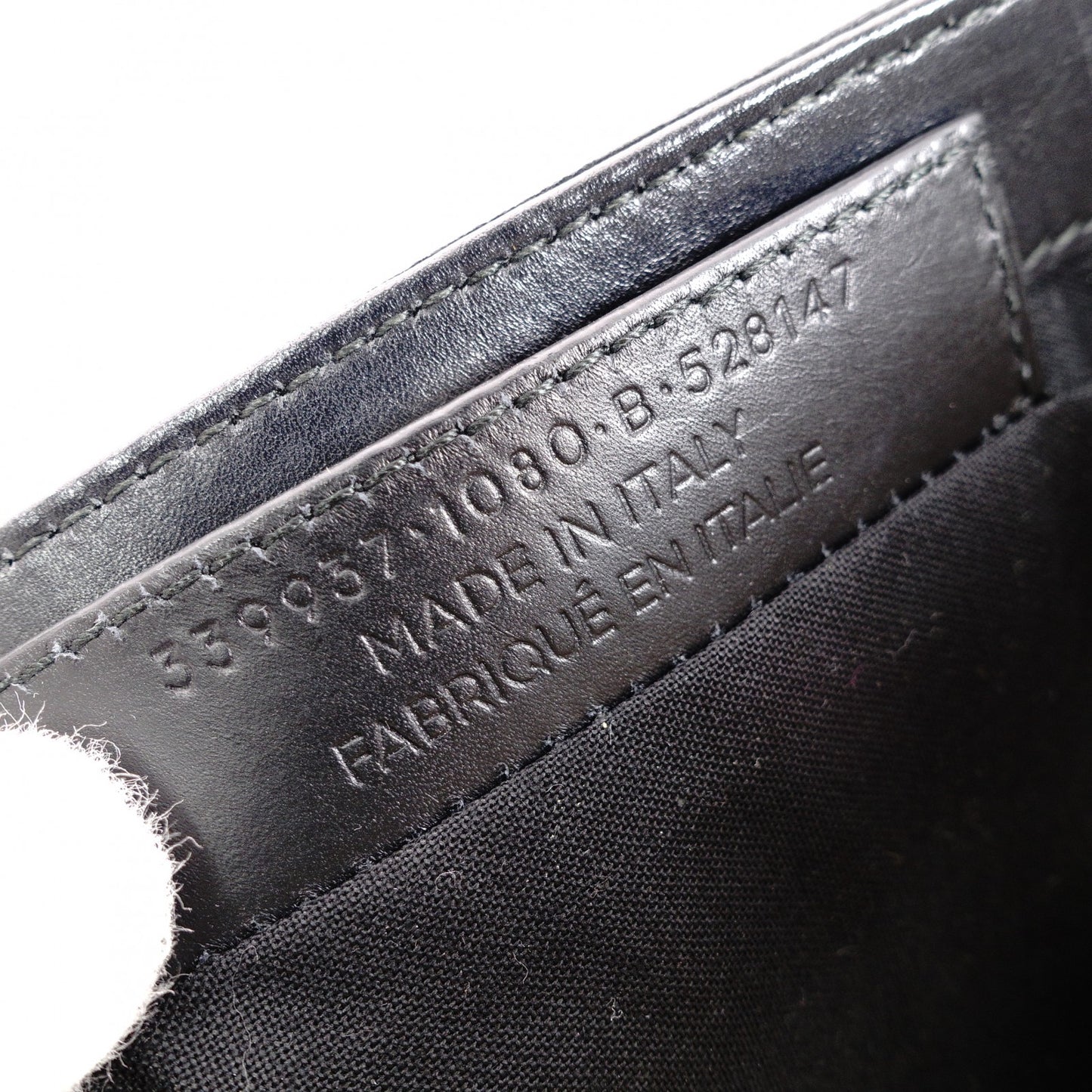 BALENCIAGA Navy Pouch Shoulder Bag, Canvas, Black