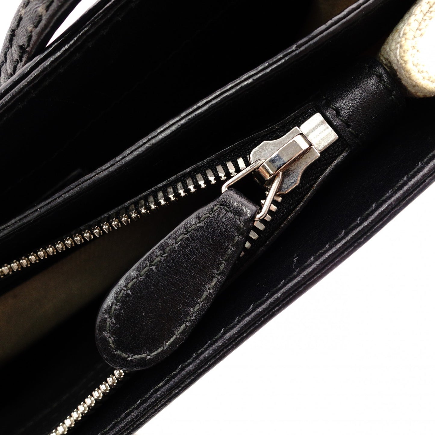 BALENCIAGA Navy Pouch Shoulder Bag, Canvas, Black