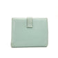 HERMES Béan Compact Bifold Wallet Leather Mint Green H Logo Wallet Silver Hardware □H Engraving R801941