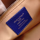 LOUIS VUITTON Shopper Tote MINI Handbag Leather Orange Blue 2-Way Crossbody Logo