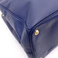 PRADA Galleria Handbag, Leather, Blue Tote Bag, Gold Hardware, Triangle Logo