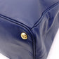 PRADA Galleria Handbag, Leather, Blue Tote Bag, Gold Hardware, Triangle Logo