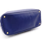 PRADA Galleria Handbag, Leather, Blue Tote Bag, Gold Hardware, Triangle Logo