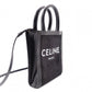 CELINE Mini Vertical Cabas Shoulder Bag, Canvas, Black, 2-Way