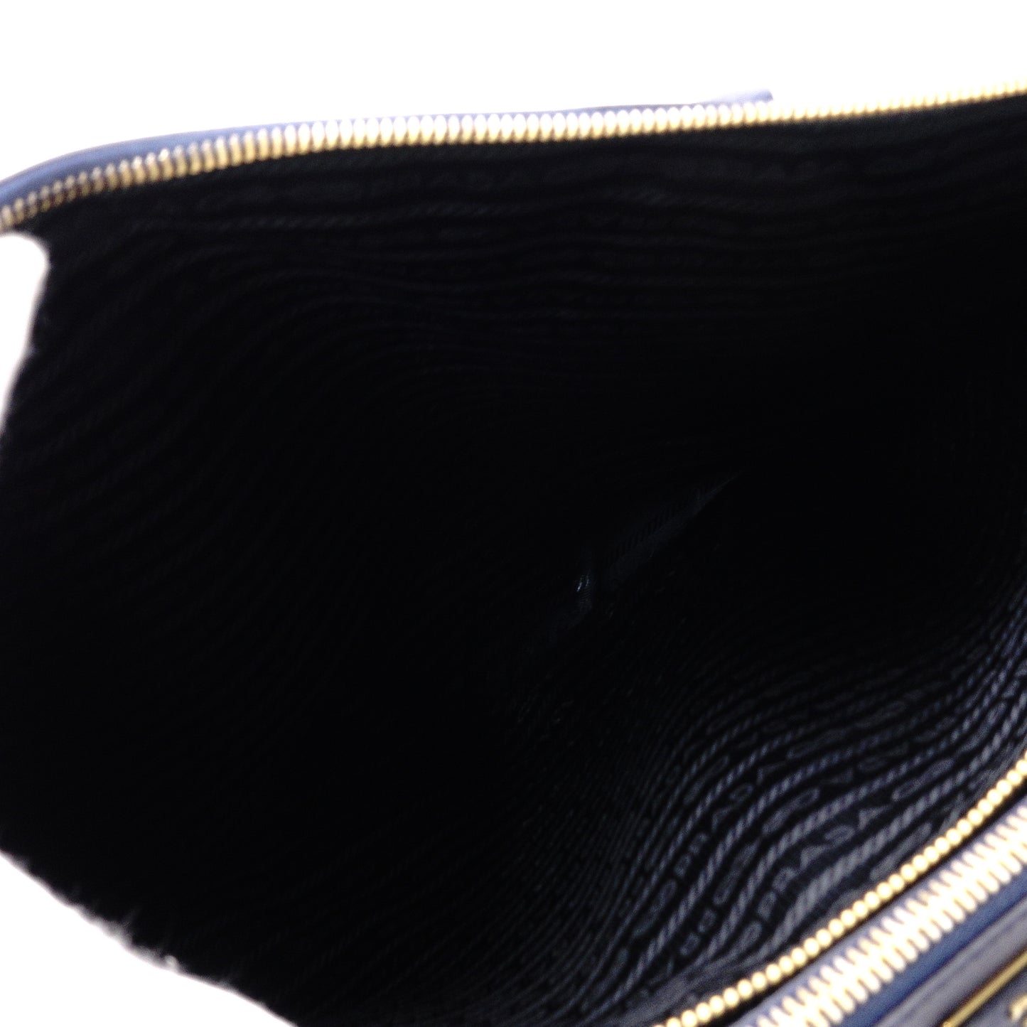 PRADA Galleria Handbag, Leather, Blue Tote Bag, Gold Hardware, Triangle Logo