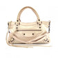 BALENCIAGA The First Handbag, Leather, Beige, 2-Way