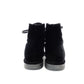 CHANEL Short Boots Black Velvet Black CC Logo Short Boots Size 37.5 Approx. 9.6" R801839