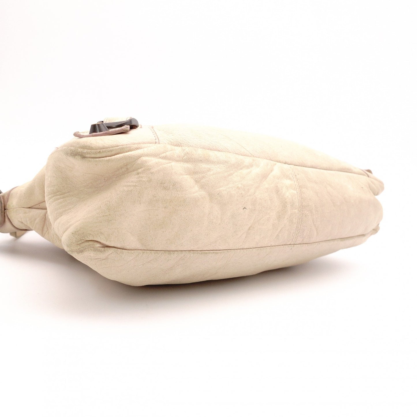 BALENCIAGA The First Handbag, Leather, Beige, 2-Way