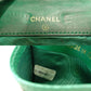 CHANEL Coin Case Caviar Skin Green Leather Vintage Mini Wallet R801194