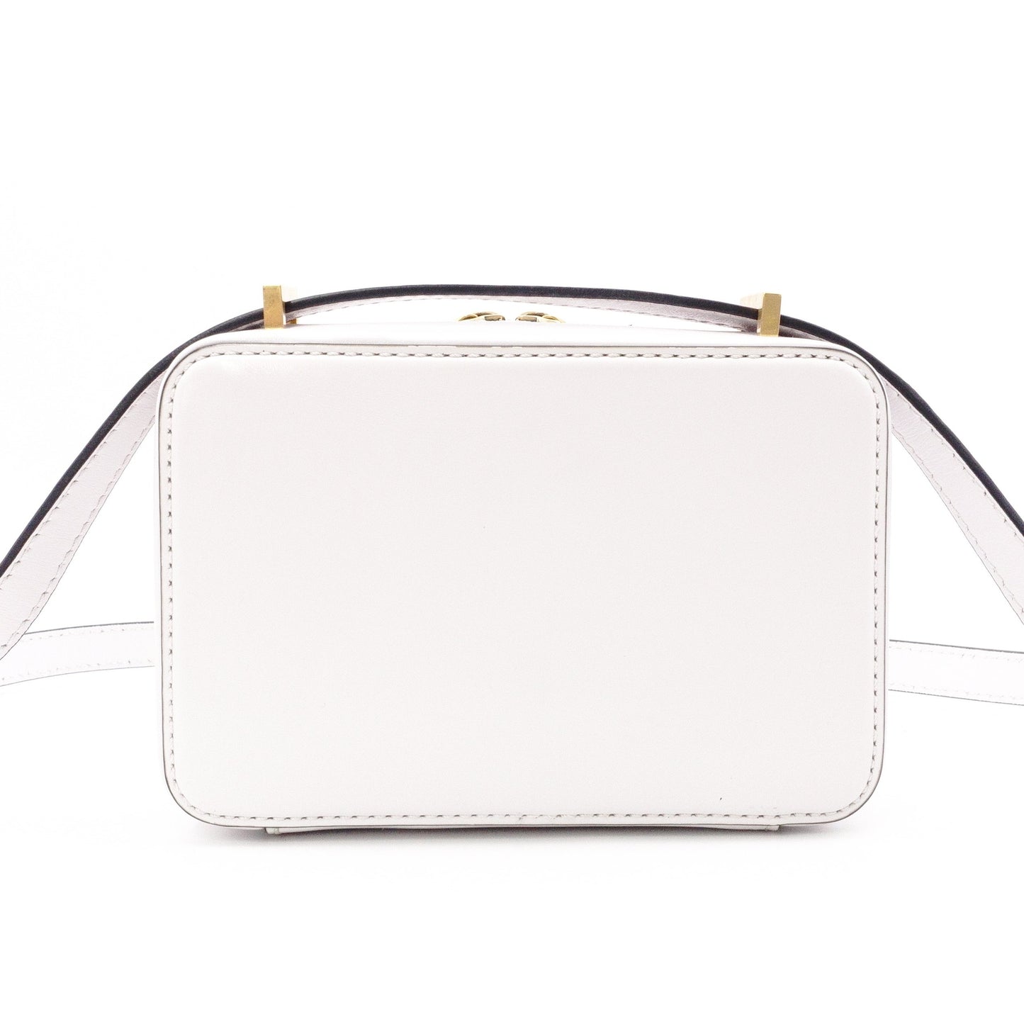 Valentino Garavani Camera Bag, Shoulder Bag, Leather, White, Crossbody, V Logo