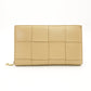 Bottega Veneta Intrecciato Long Wallet Beige Leather Wallet Men's Women's With Box 7-9-314