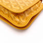 GOYARD Plume Pouch Wallet Shoulder Bag, Leather/PVC, Yellow, Crossbody, Silver Hardware