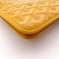 GOYARD Plume Pouch Wallet Shoulder Bag, Leather/PVC, Yellow, Crossbody, Silver Hardware