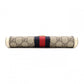 GUCCI Sherry Line Long Wallet, PVC/Leather, Beige, GG Logo, Gold Hardware