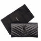 Saint Laurent Cassandra Long Wallet Black Leather Black Wallet YSL R801980