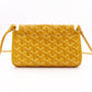 GOYARD Plume Pouch Wallet Shoulder Bag, Leather/PVC, Yellow, Crossbody, Silver Hardware