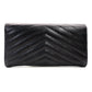 Saint Laurent Cassandra Long Wallet Black Leather Black Wallet YSL R801980