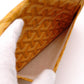 GOYARD Plume Pouch Wallet Shoulder Bag, Leather/PVC, Yellow, Crossbody, Silver Hardware
