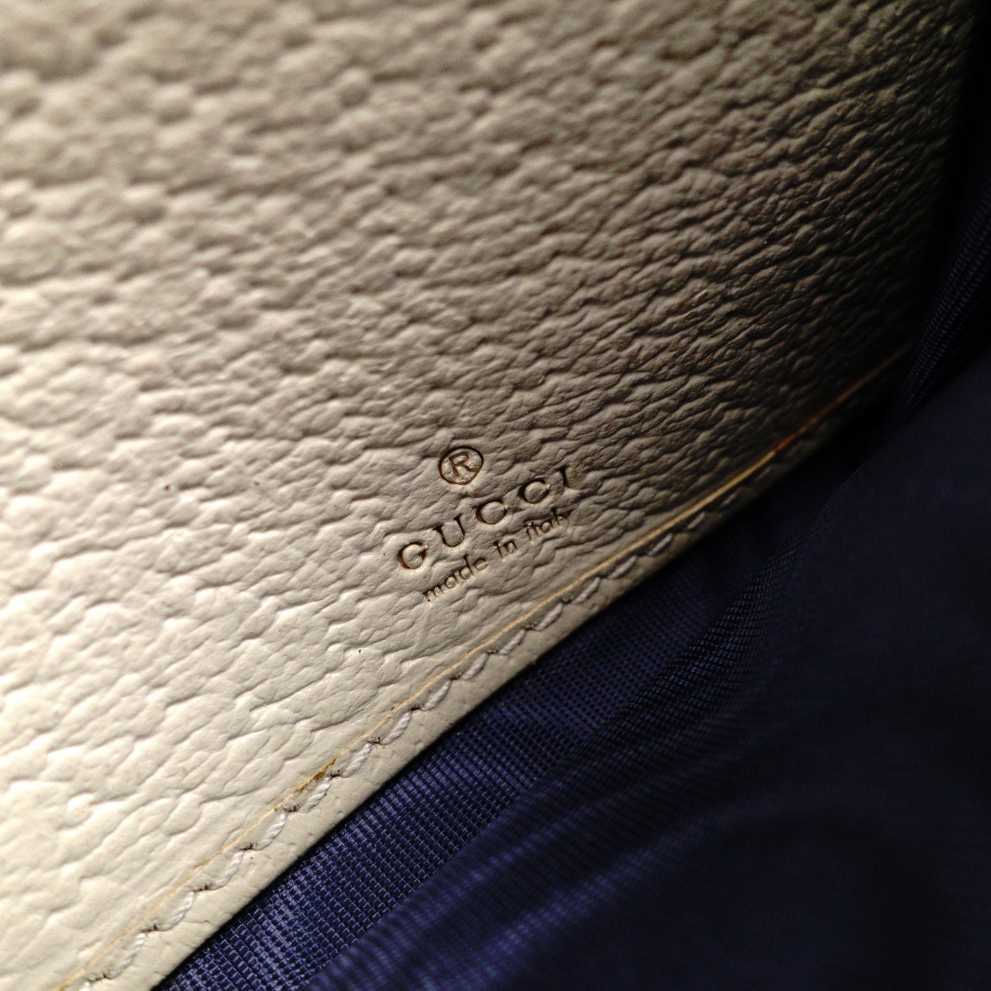 GUCCI Sherry Line Long Wallet, PVC/Leather, Beige, GG Logo, Gold Hardware