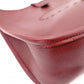 HERMES Evelyn GM Shoulder Bag, Leather, Red, □H Engraving, Silver Hardware