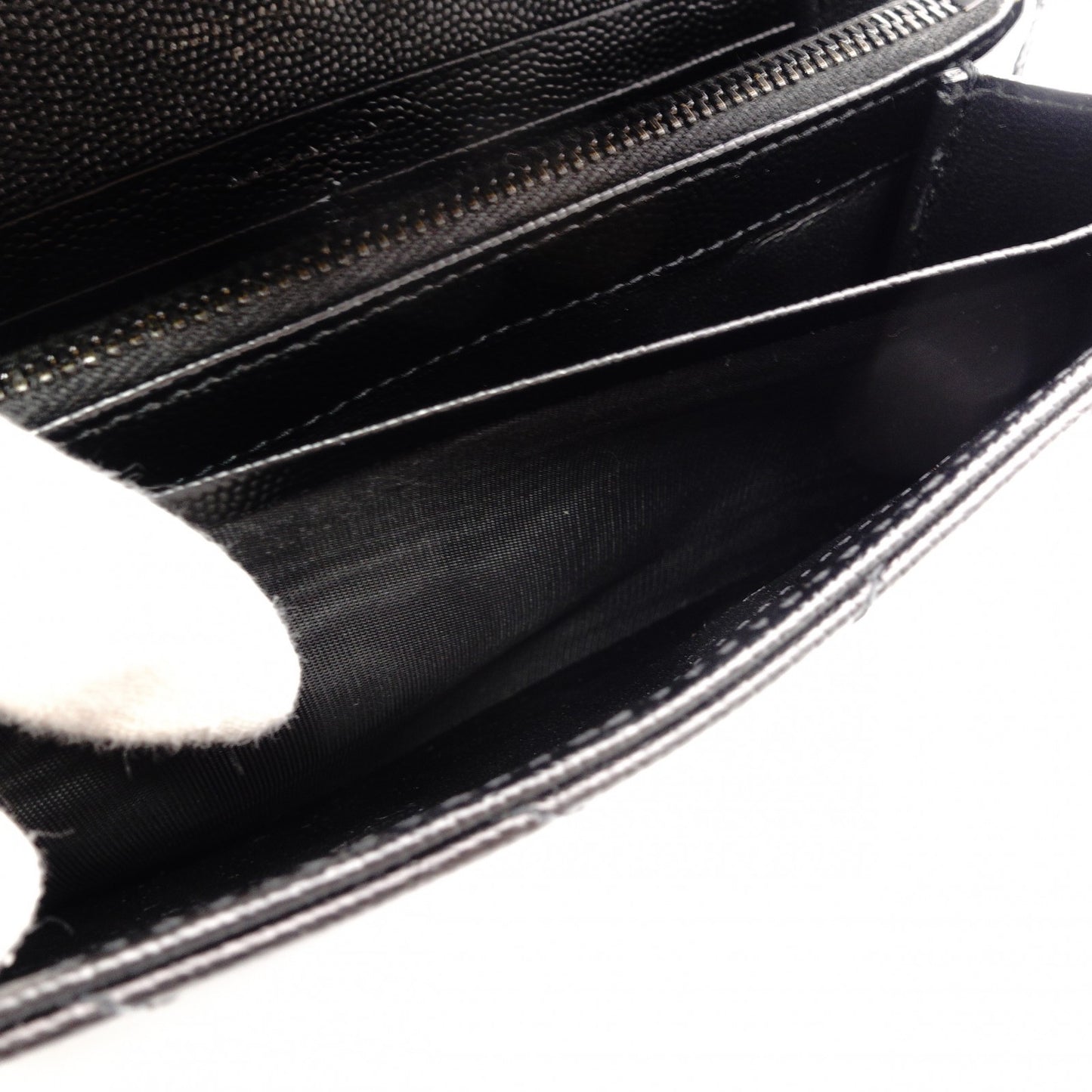 Saint Laurent Cassandra Long Wallet Black Leather Black Wallet YSL R801980