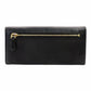PRADA Long Wallet Saffiano Leather Black Wallet Black Gold Hardware R8020138