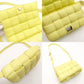 Bottega Veneta Intrecciato Shoulder Bag Padded Cassette Yellow Leather R8011043
