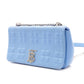 BURBERRY Small Laura Satchel Bag, Shoulder Bag, Leather, Blue, Crossbody, TB Logo, Silver Hardware