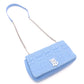 BURBERRY Small Laura Satchel Bag, Shoulder Bag, Leather, Blue, Crossbody, TB Logo, Silver Hardware