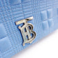 BURBERRY Small Laura Satchel Bag, Shoulder Bag, Leather, Blue, Crossbody, TB Logo, Silver Hardware