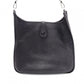 HERMES Evelyn GM Shoulder Bag, Leather, Black, Taurillon Clemence