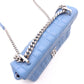 BURBERRY Small Laura Satchel Bag, Shoulder Bag, Leather, Blue, Crossbody, TB Logo, Silver Hardware