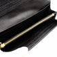 PRADA Long Wallet Saffiano Leather Black Wallet Black Gold Hardware R8020138